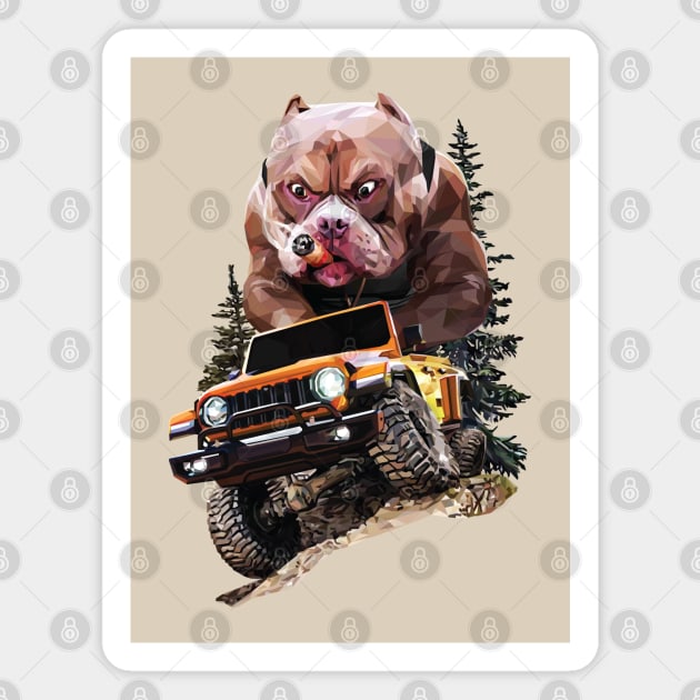 Tough Dog Off-Road Adventure Magnet by pxl_g